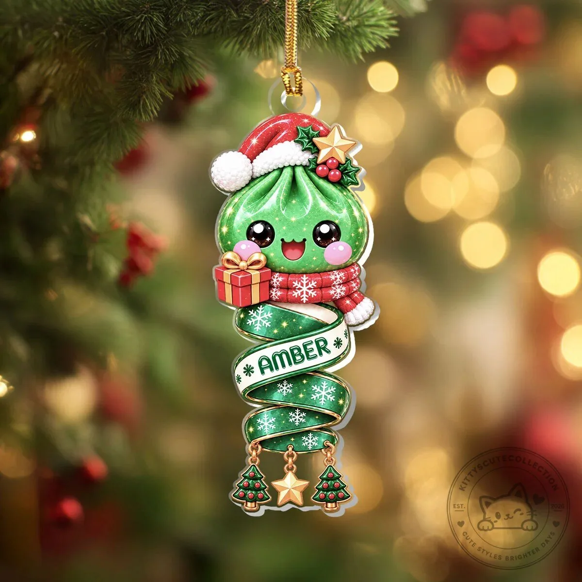 Personalized Christmas Dumpling Character Acrylic Ornament for Holiday Tree Decor 13 Personalized Christmas Dumpling Character Acrylic Ornament for Holiday Tree Decor
