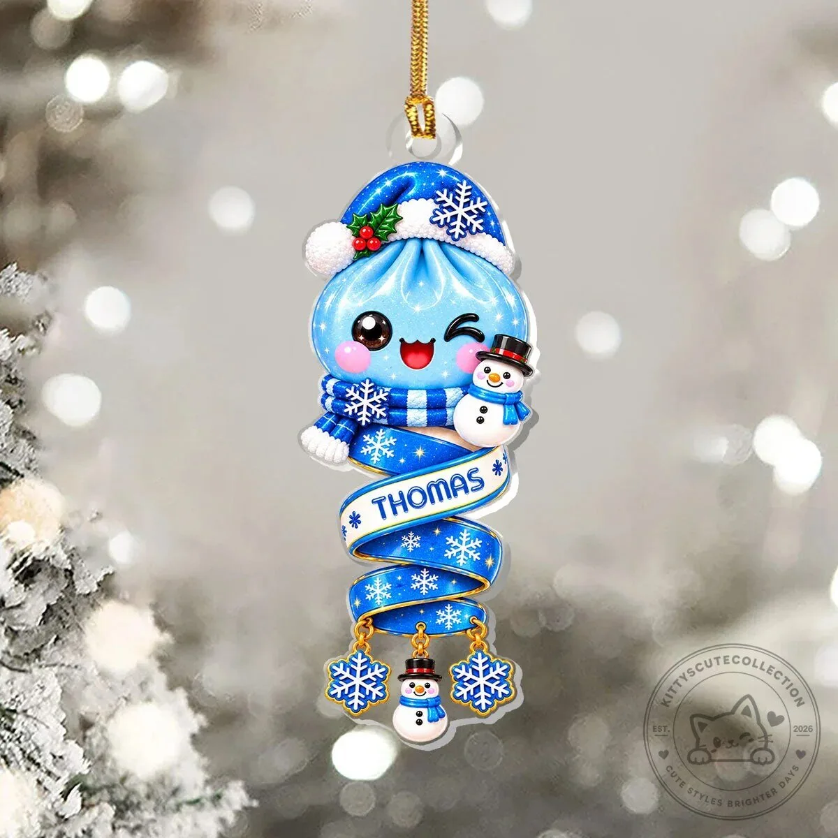 Personalized Christmas Dumpling Character Acrylic Ornament for Holiday Tree Decor 14 Personalized Christmas Dumpling Character Acrylic Ornament for Holiday Tree Decor