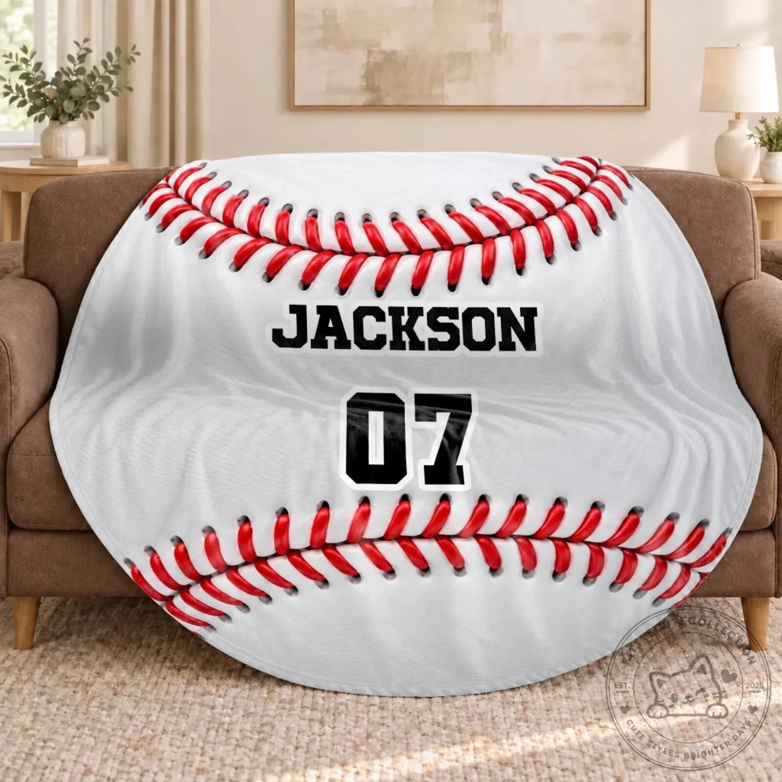 Personalized Basketball Round Throw Blanket with Custom Name and Number 10 Personalized Basketball Round Throw Blanket with Custom Name and Number