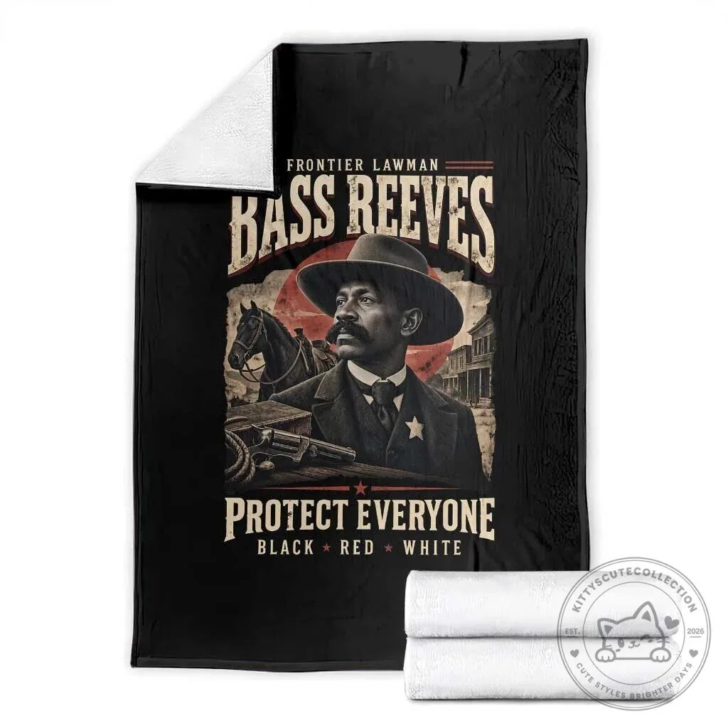 Bass Reeves Frontier Lawman Protect Everyone Black History Month Throw Blanket