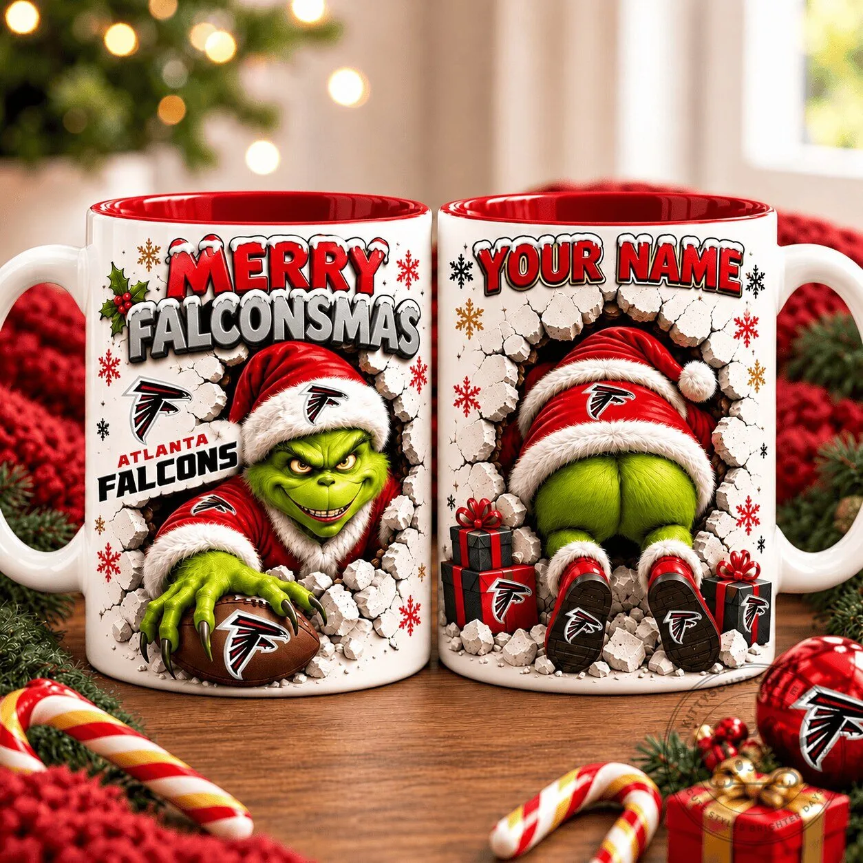Atlanta Falcons Grinch Merry Falconsmas Christmas Coffee Mug