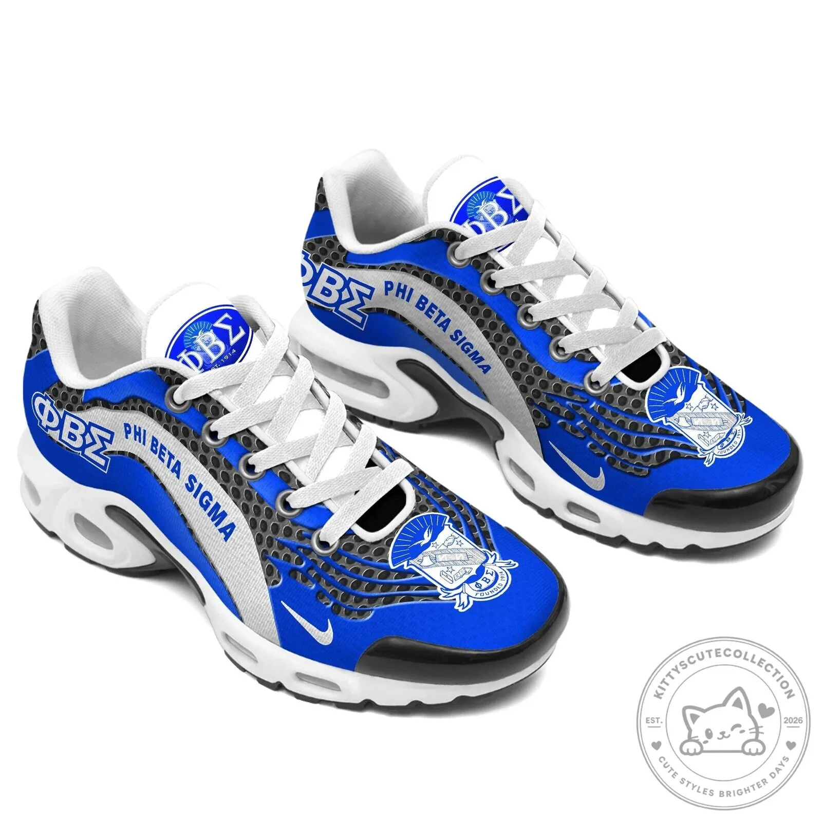 Royal Blue and White Athletic Shoes for Phi Beta Sigma Fraternity 9 Royal Blue and White Athletic Shoes for Phi Beta Sigma Fraternity