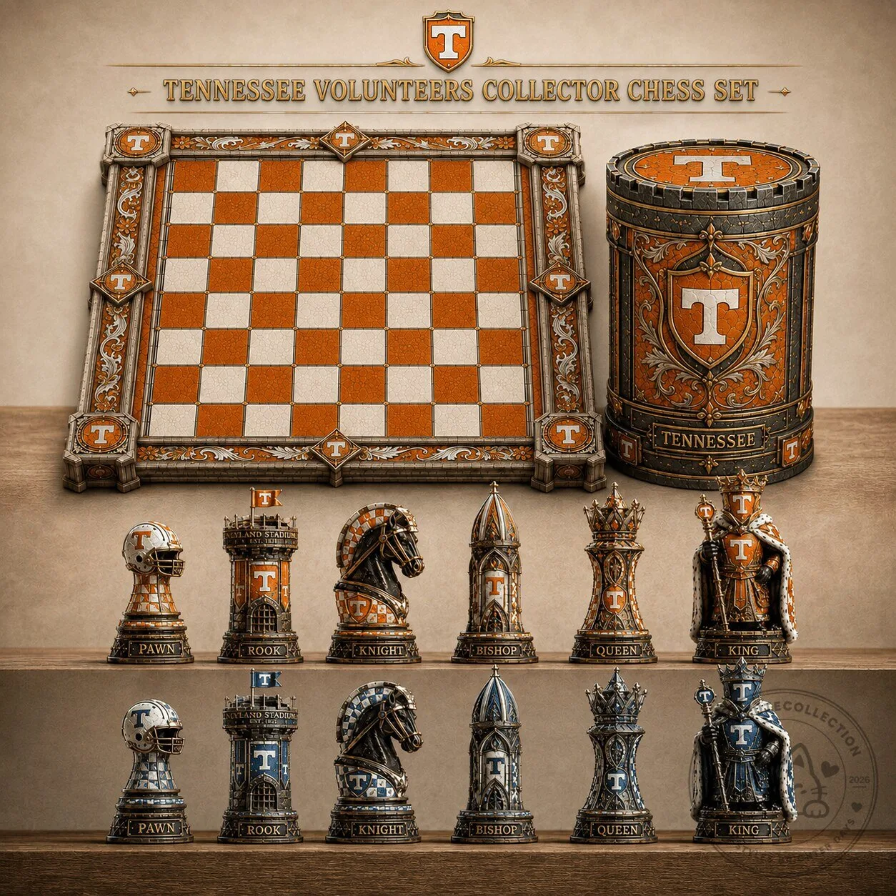 Tennessee Volunteers Collector Chess Set