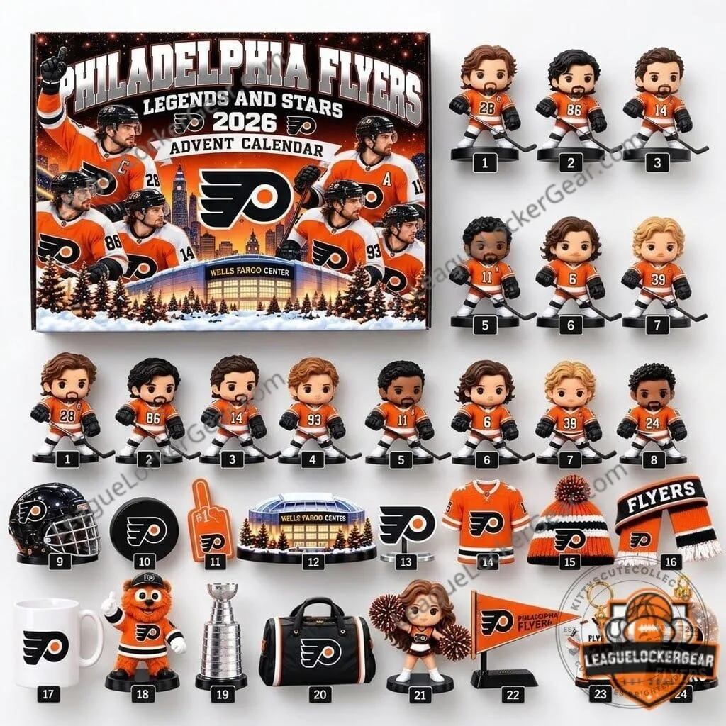 Philadelphia Flyers Legends and Stars 2026 Advent Calendar with Figurines 2D