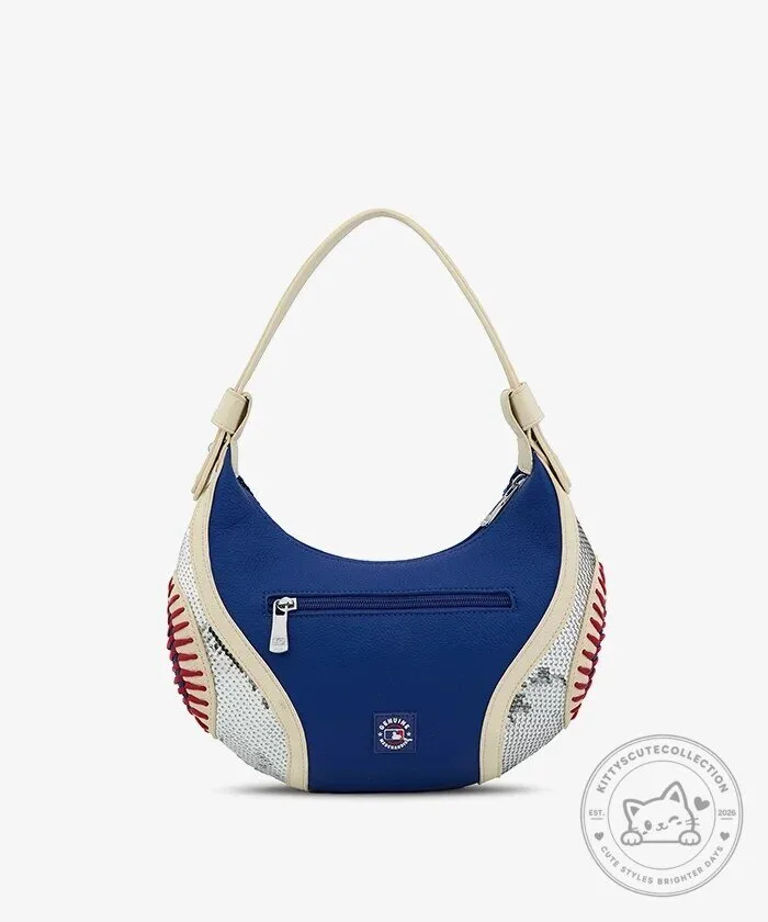 Los Angeles Dodgers Sequin Baseball Stitch Hobo Bag 34 Los Angeles Dodgers Sequin Baseball Stitch Hobo Bag