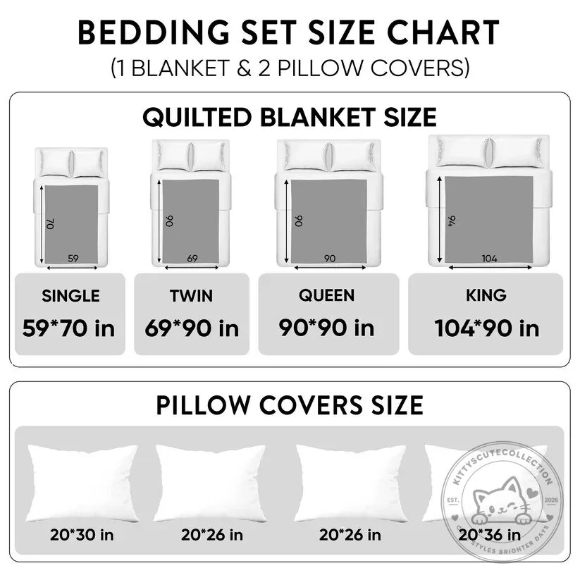 Cat Neighborhood Patchwork Quilted Bedding Set 10 Cat Neighborhood Patchwork Quilted Bedding Set
