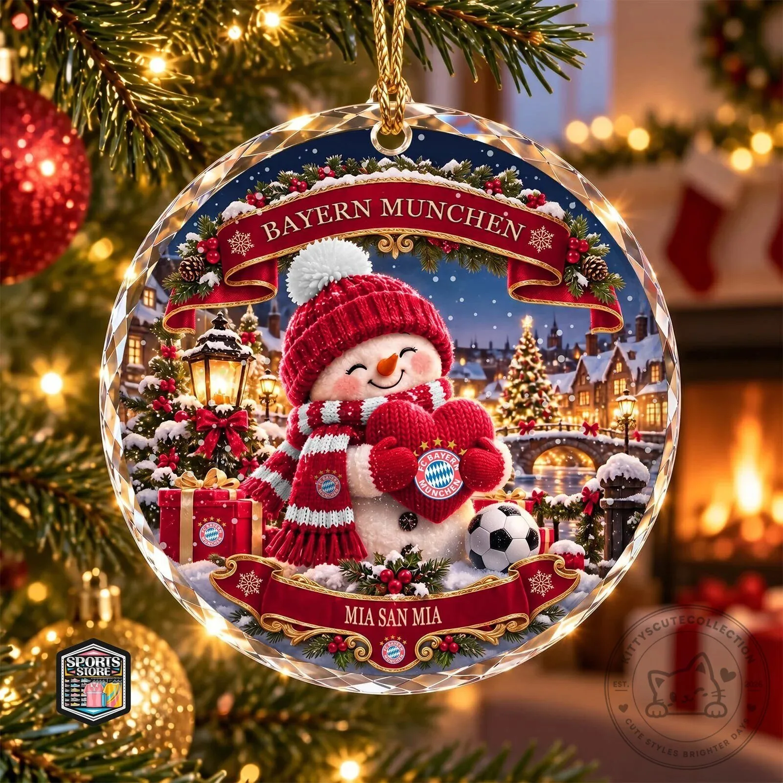FC Bayern Munich Snowman Christmas Tree Holiday Ornament 1 FC Bayern Munich Snowman Christmas Tree Holiday Ornament