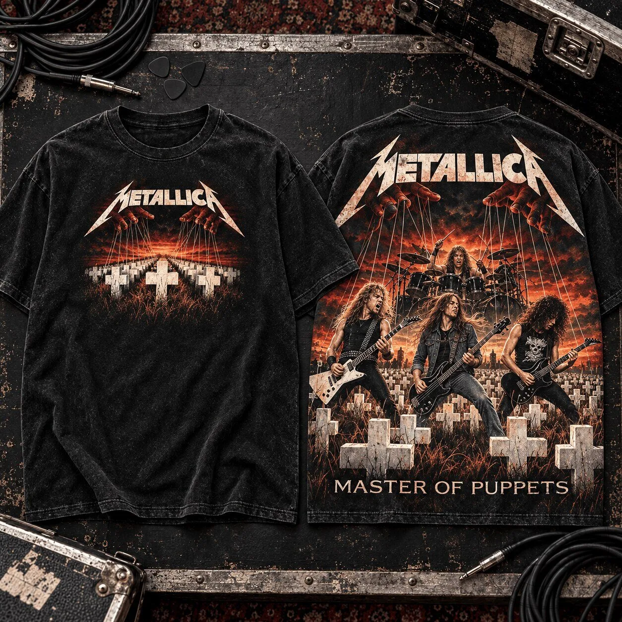 Metallica Master of Puppets Cemetery Tribute T-Shirt 1 Metallica Master of Puppets Cemetery Tribute T-Shirt