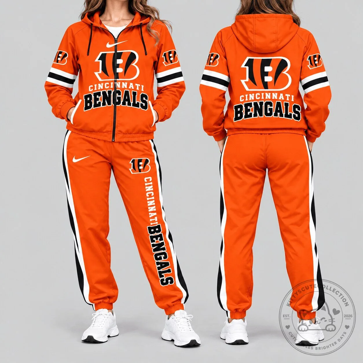 Cincinnati Bengals NFL Football Team Orange Stripe Sleeve Hoodie 1 Cincinnati Bengals NFL Football Team Orange Stripe Sleeve Hoodie
