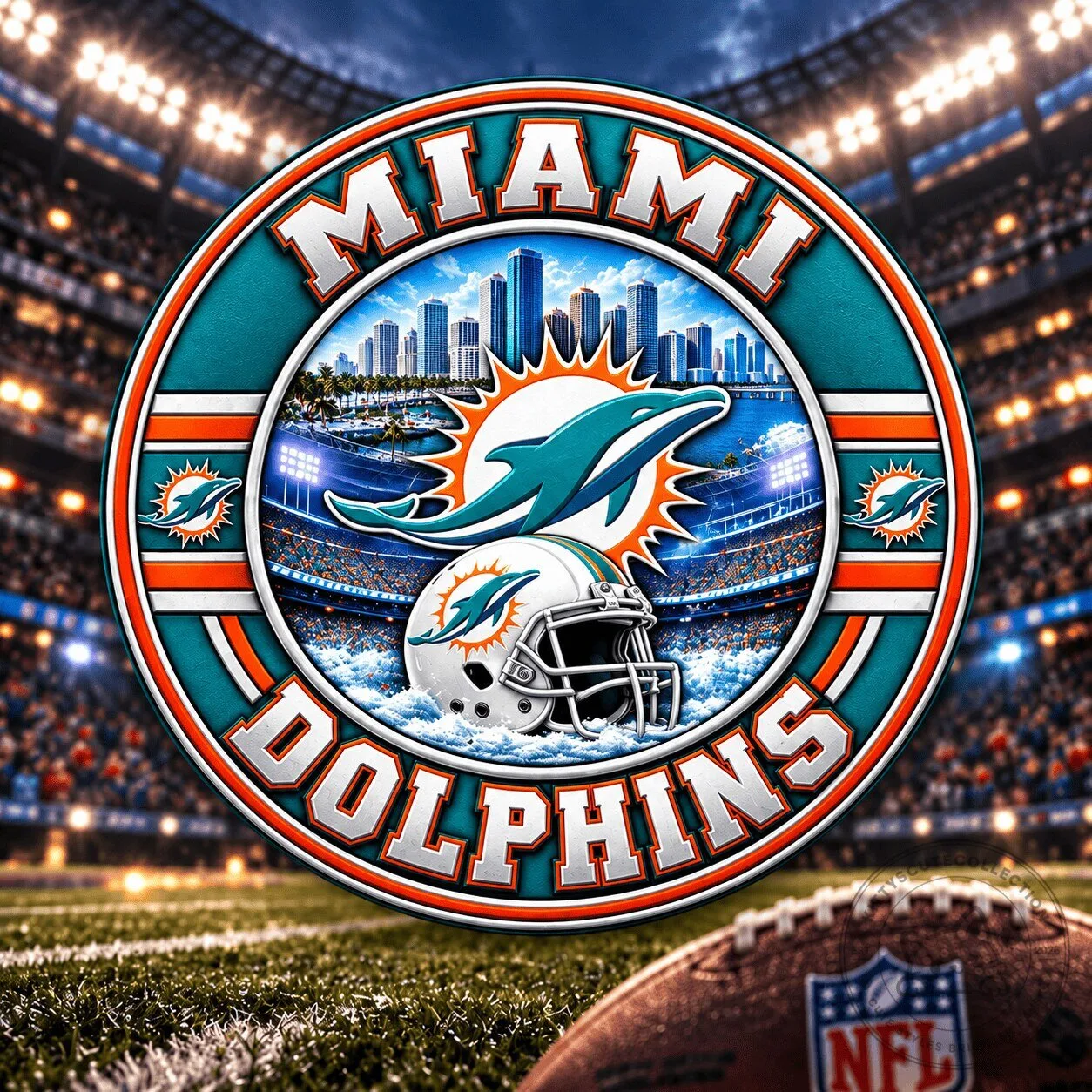 Miami Dolphins National Football League Team Collectible Commemorative Coin 1 Miami Dolphins National Football League Team Collectible Commemorative Coin