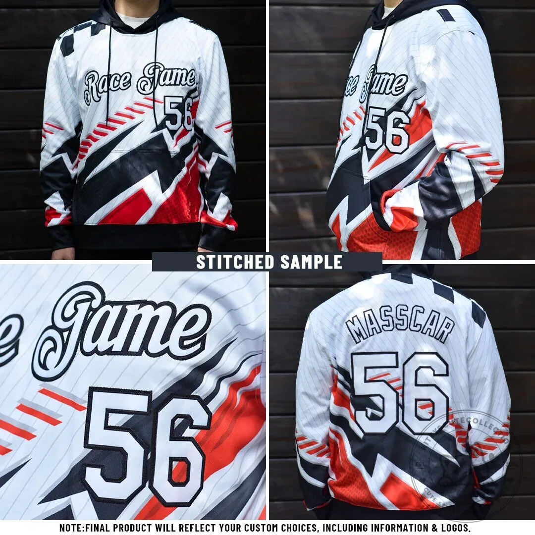 Custom Racing Motorsport Pullover Hoodie with Personalized Name and Number 12 Custom Racing Motorsport Pullover Hoodie with Personalized Name and Number