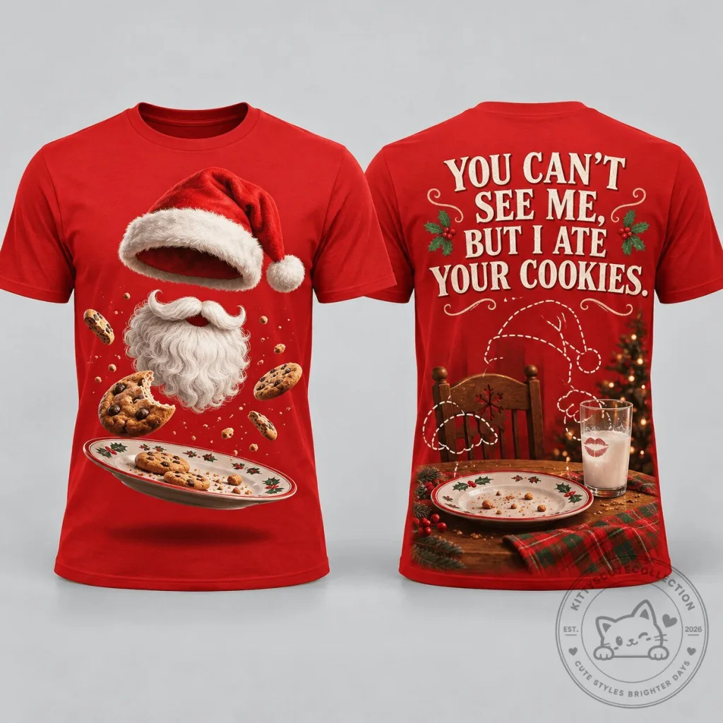 Invisible Man Santa Stole My Cookies Funny Christmas Holiday T-Shirt Invisible Man Santa Stole My Cookies Funny Christmas Holiday T-Shirt