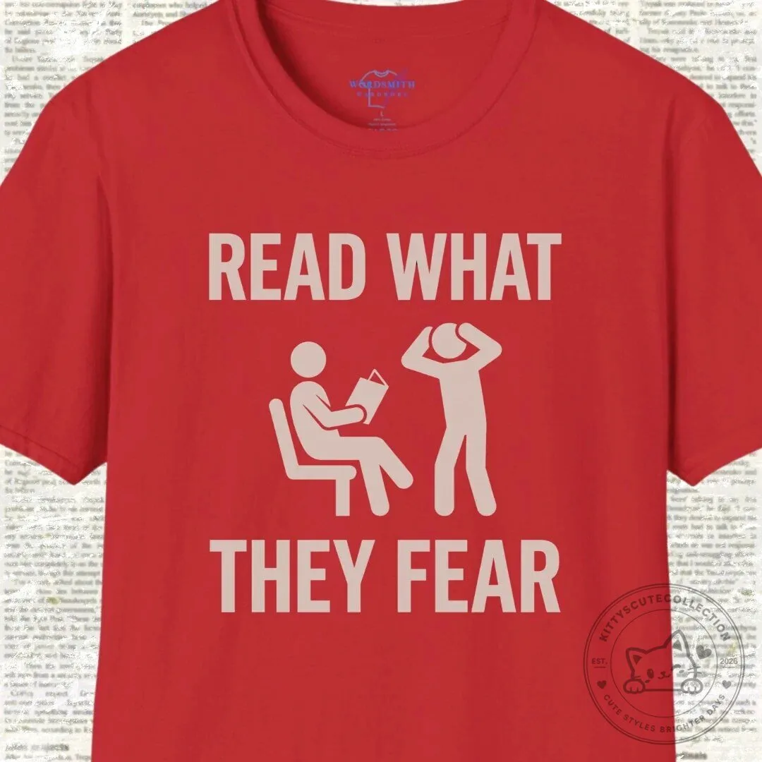 Read What They Fear Funny Book Lover Reading Humor Graphic T-Shirt