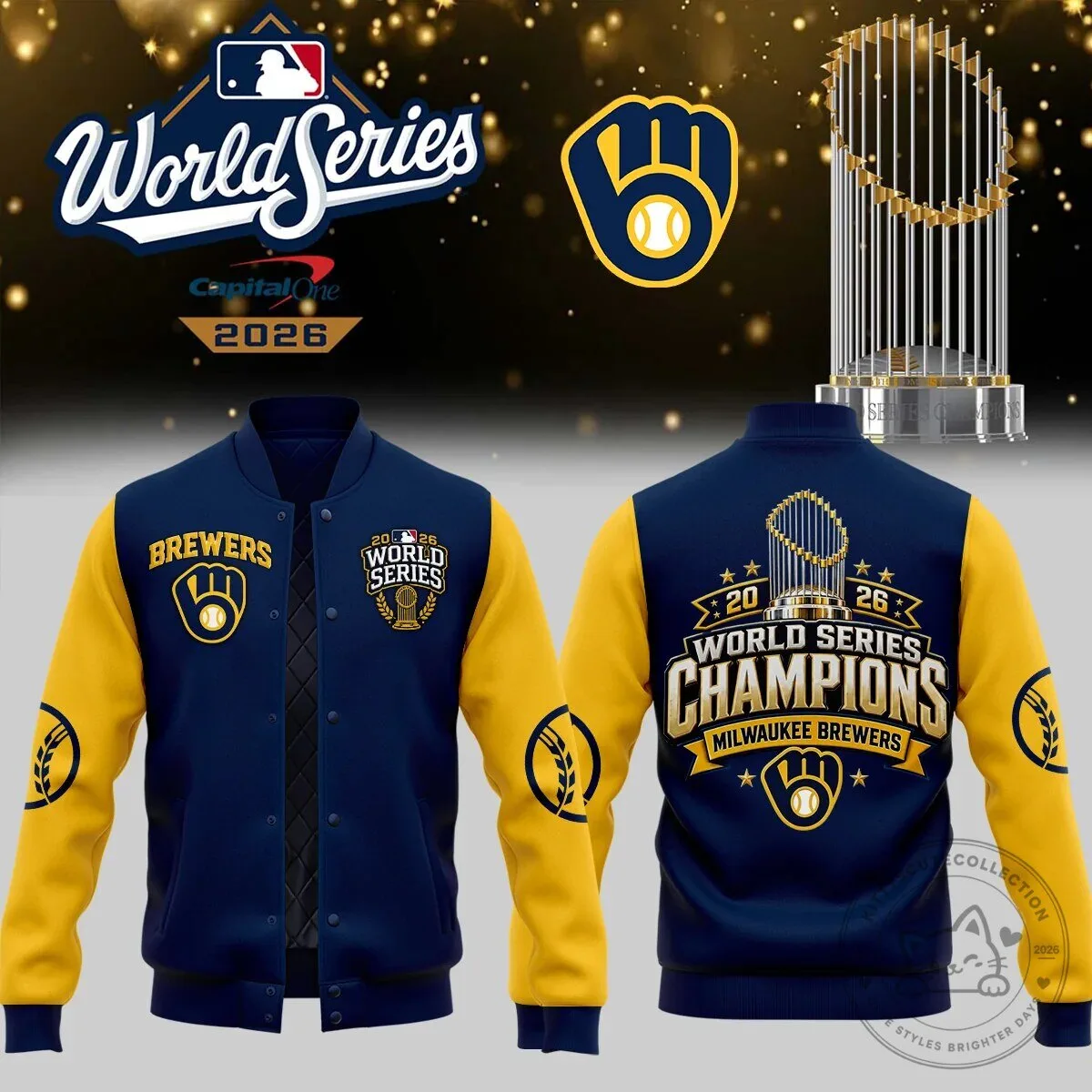 2026 World Series Champions Bomber Jacket for Milwaukee Brewers