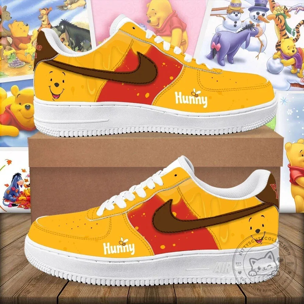 Winnie the Pooh Hunny Pot Custom Design Sneakers for Men and Women